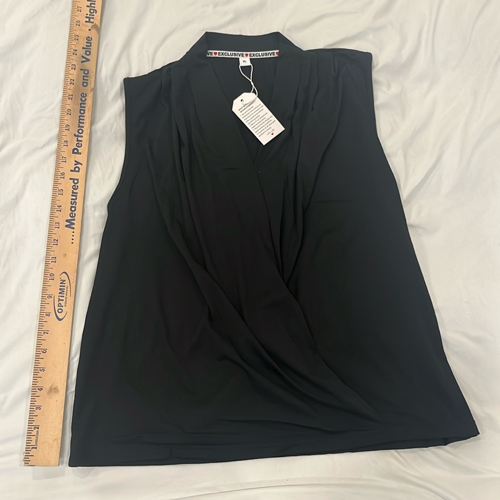 Black XL Cross Tank Top nwt